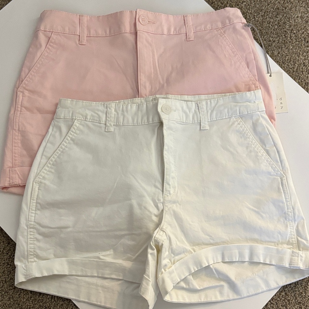 Target Women's Light Pink and White Bermudas